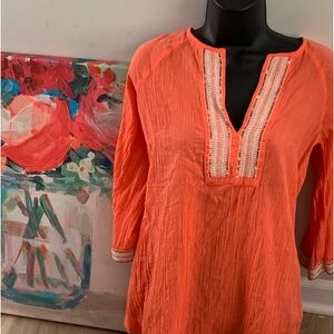 Athleta Blouse-Coral Sunset